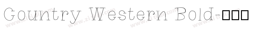 Country Western Bold字体转换